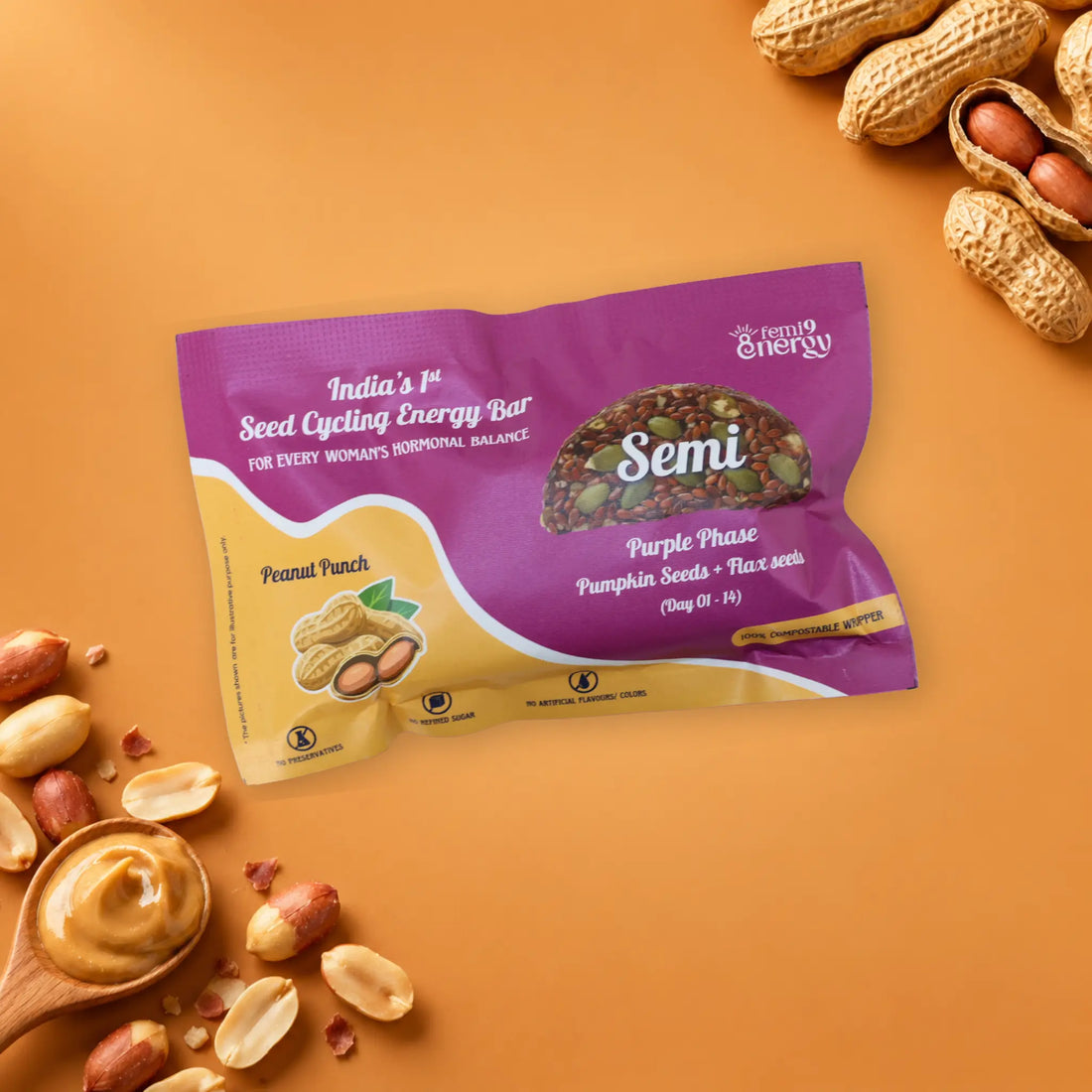 Purple Semi Peanut Punch seed cycling bar