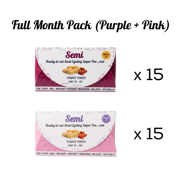 Peanut Punch Semi - Full Month Pack - Ready-to-eat Seed Cycling Superfood