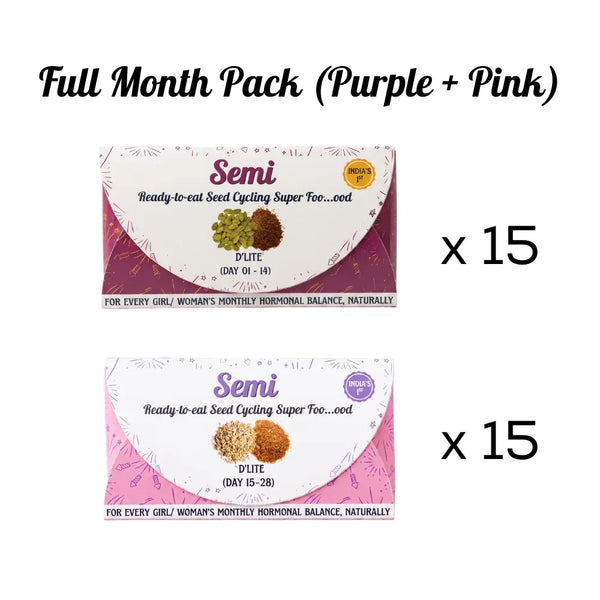 D'Lite Semi - Full Month Pack - Ready-to-eat Seed Cycling Superfood