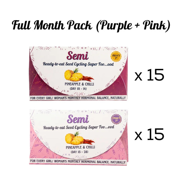 Pineapple Chilli Semi - Full Month Pack - Ready-to-eat Seed Cycling Superfood